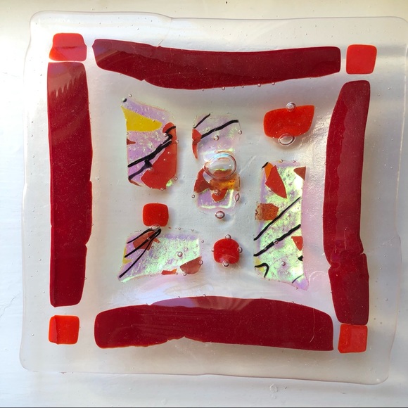 Art Glass Decorative Tray - Picture 4 of 4